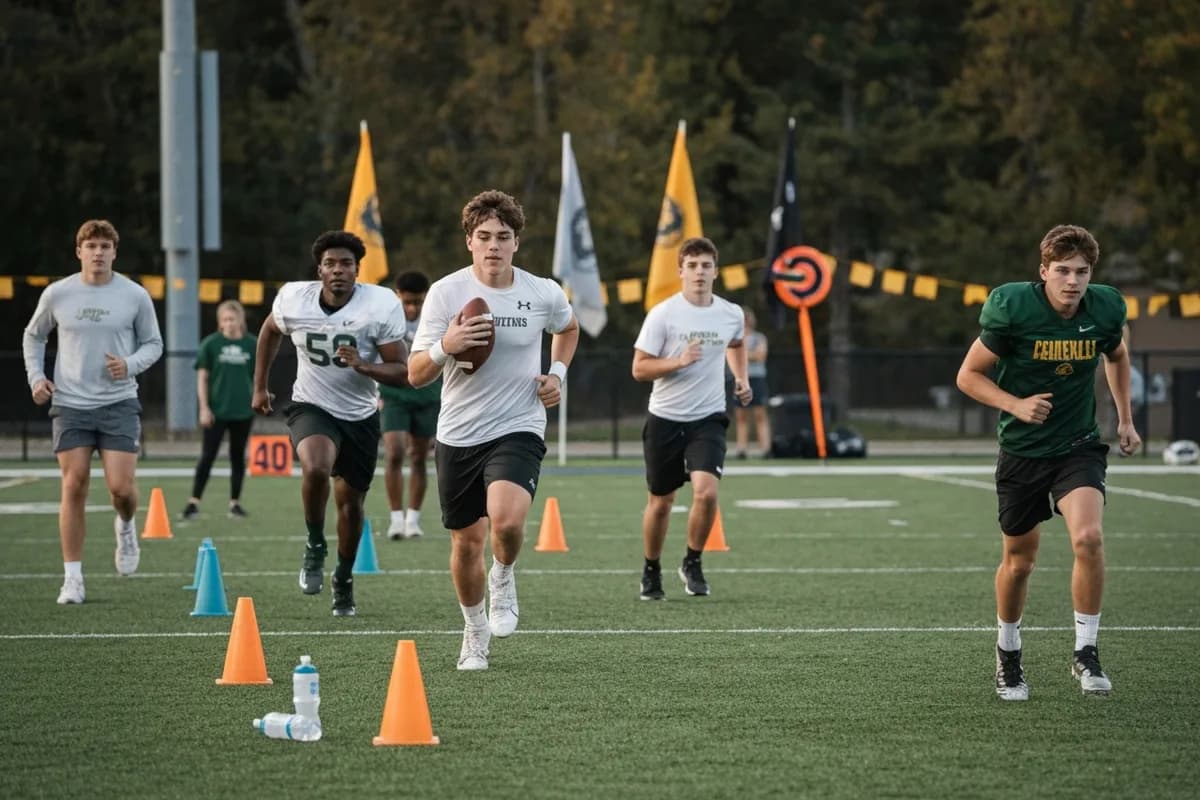 Football Summer Camp at Aerie Peak High School.