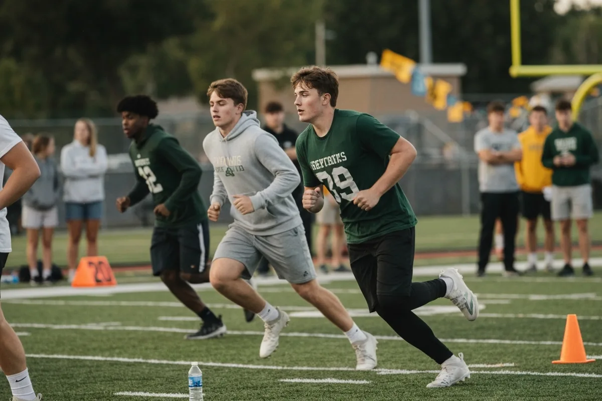 Football Summer Camp at Aerie Peak High School.