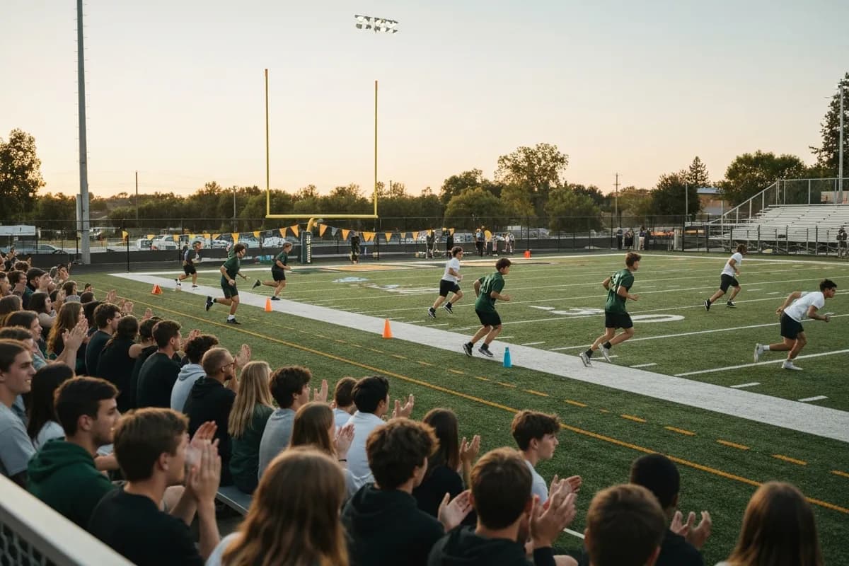 Football Summer Camp at Aerie Peak High School.