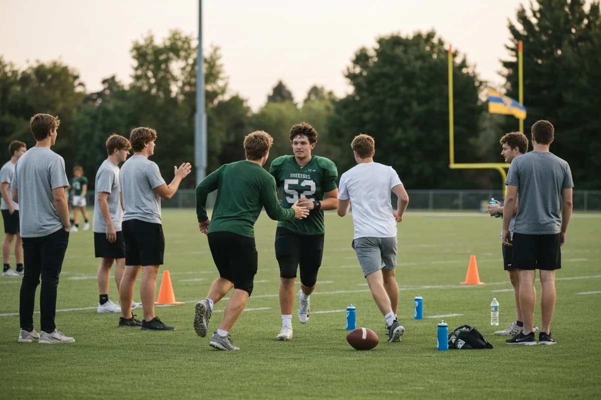 Football Summer Camp at Aerie Peak High School.