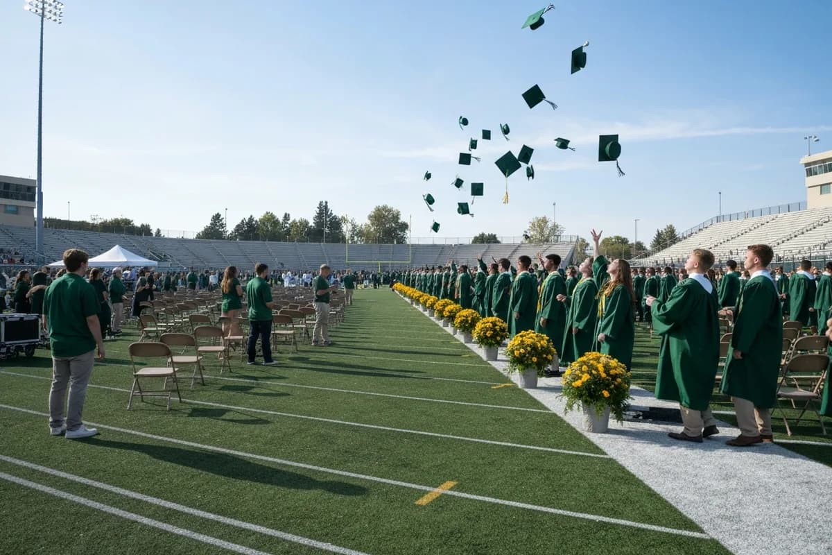 Graduation - Class of 2026 at Aerie Peak High School.