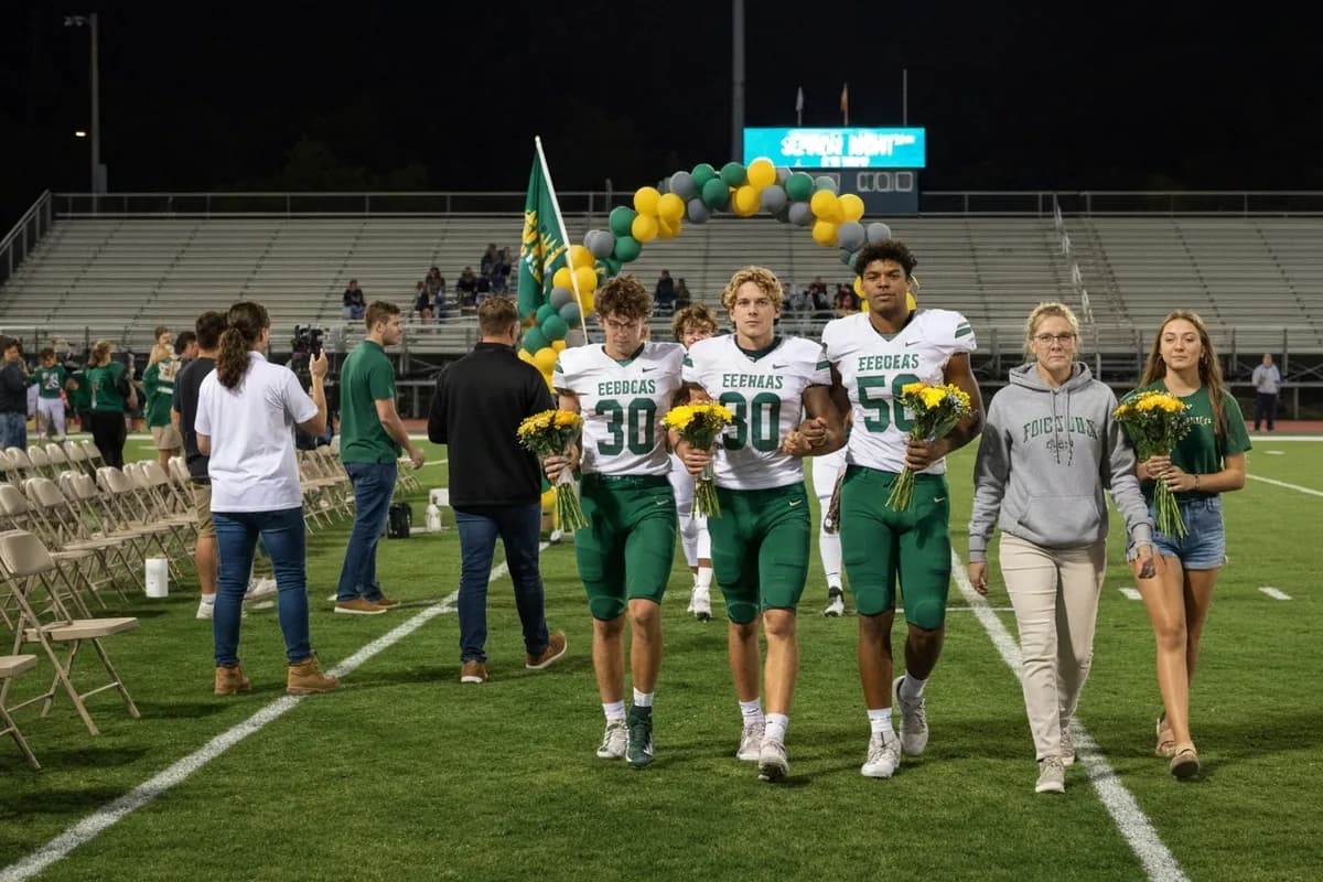 Fall Sports Senior Night at Aerie Peak High School.