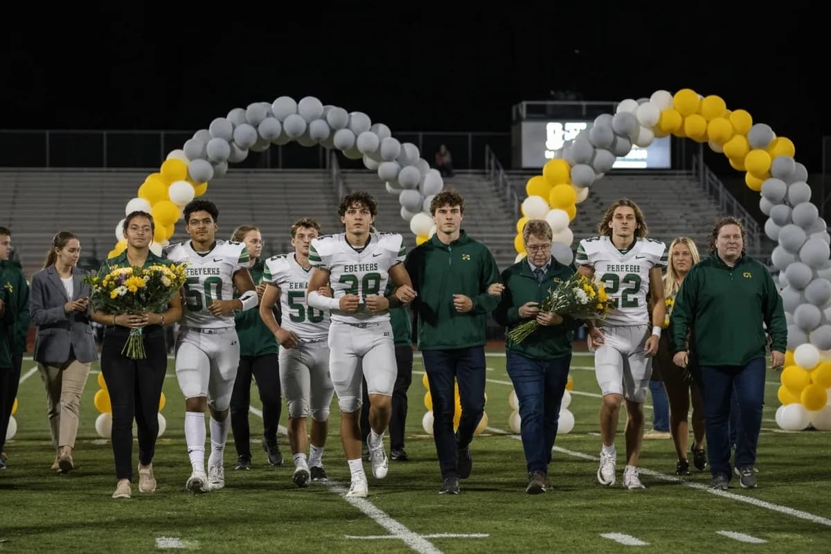 Fall Sports Senior Night at Aerie Peak High School.