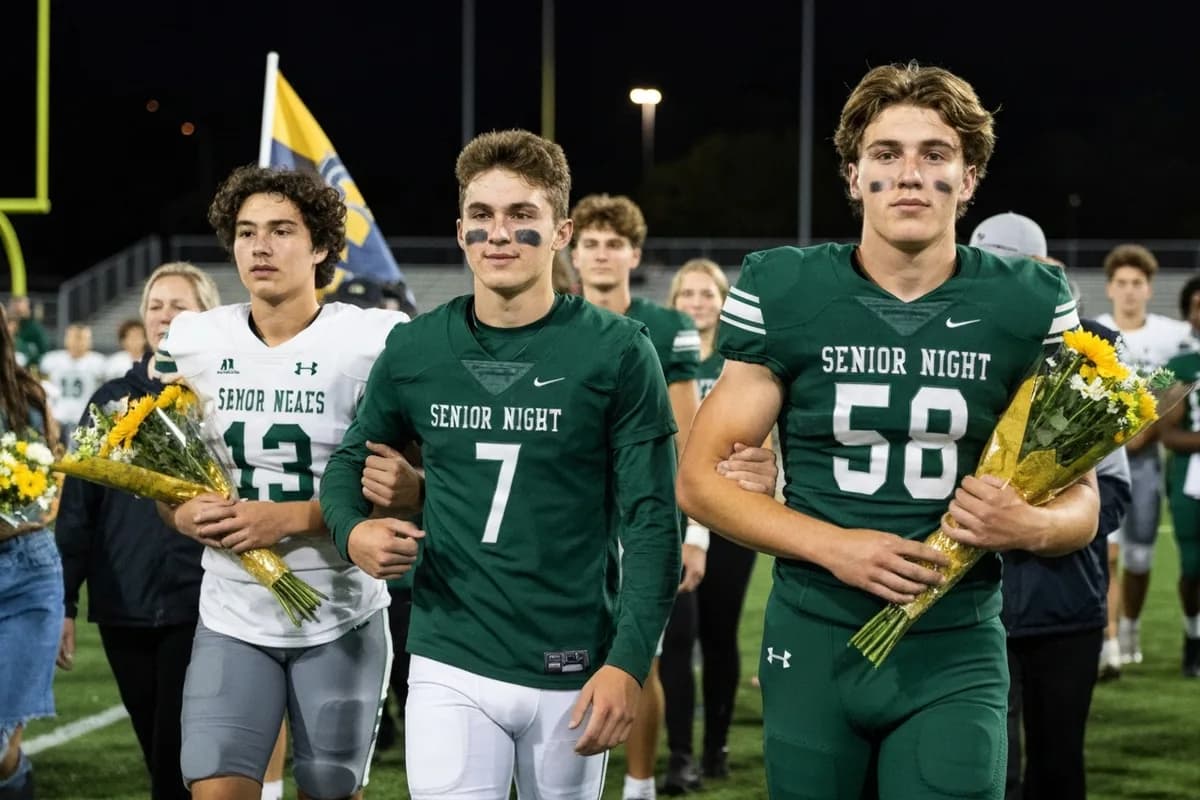 Fall Sports Senior Night at Aerie Peak High School.
