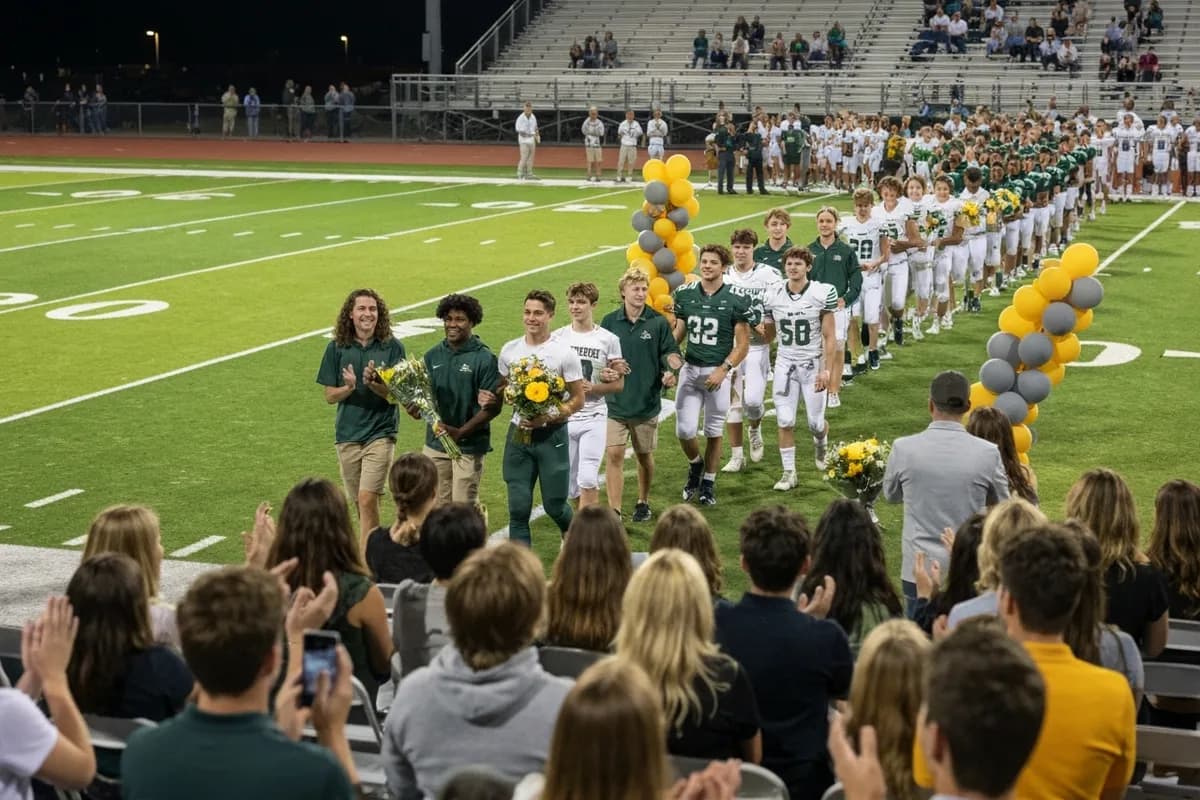 Fall Sports Senior Night at Aerie Peak High School.