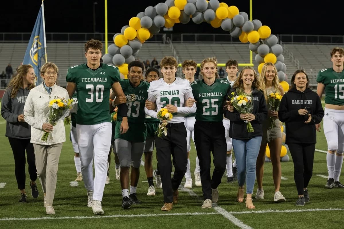 Fall Sports Senior Night at Aerie Peak High School.