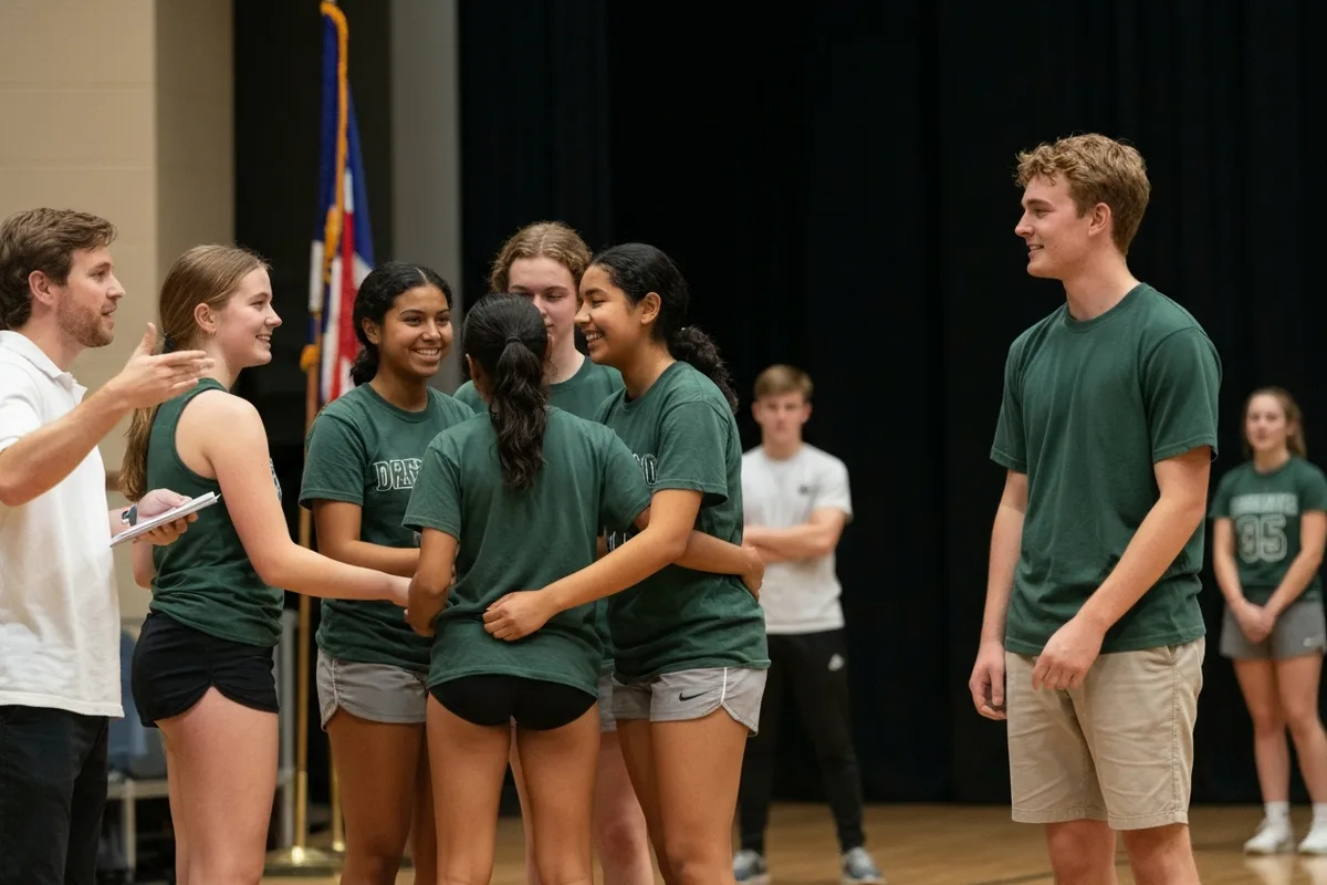 Drama / Theater - Rehearsal 3 at Aerie Peak High School.