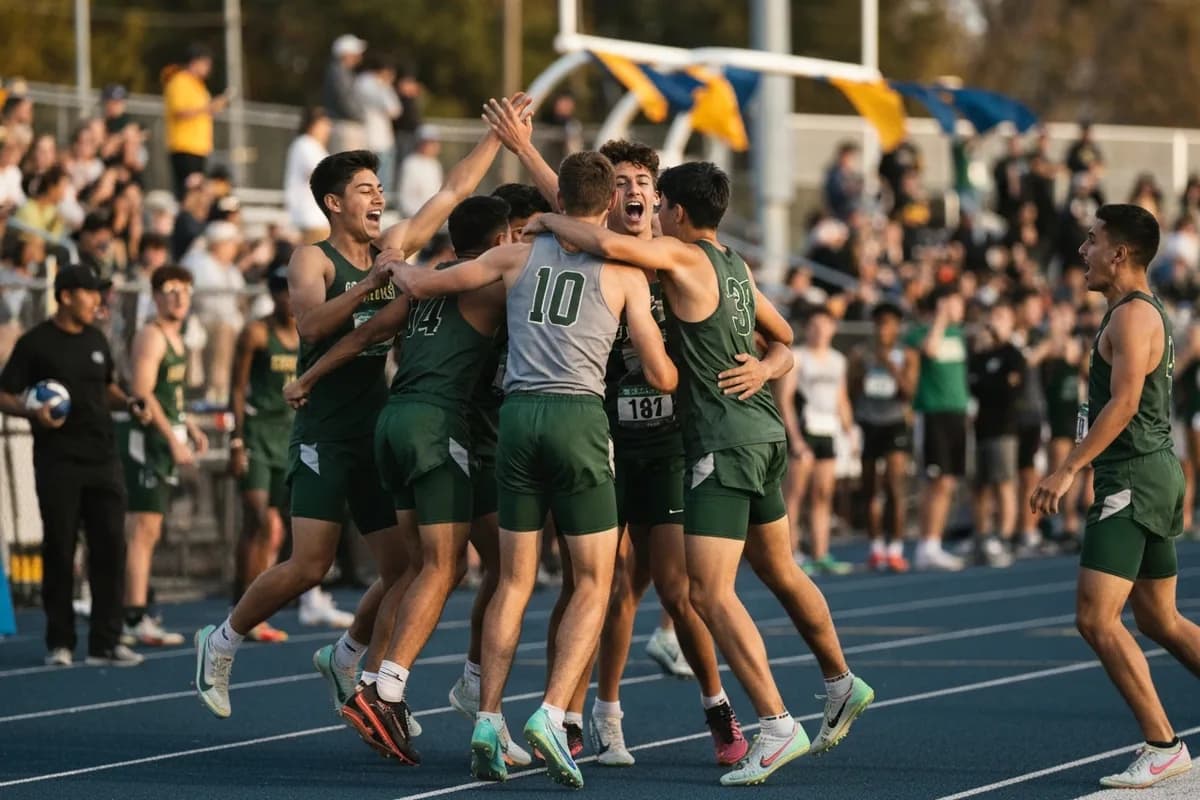 Varsity Boys Track & Field vs Liberty Hill High School at Peregrine Field.