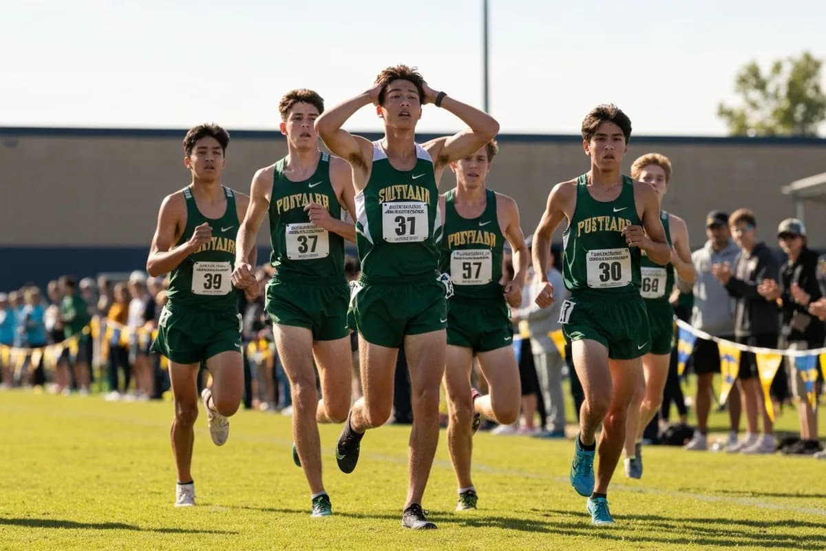 Varsity Boys Cross Country vs Heritage Academy at Peregrine Field.