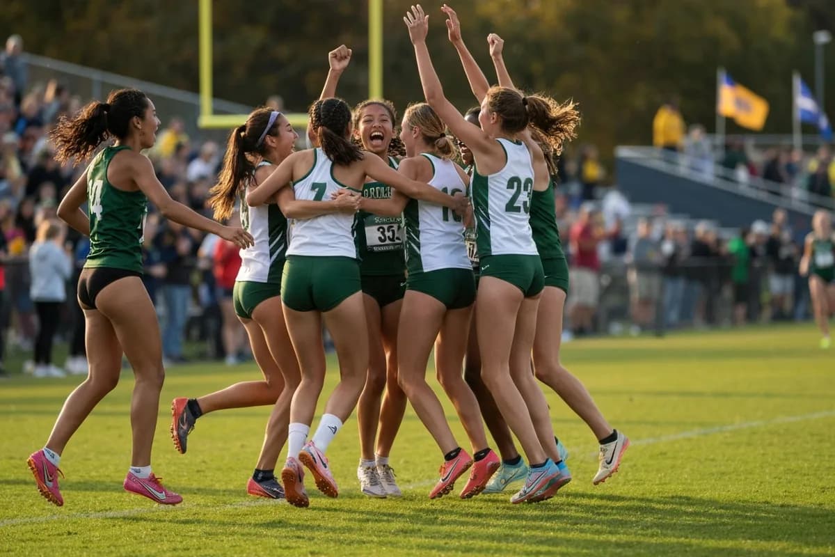 Varsity Girls Cross Country vs Ridgeview High School at Peregrine Field.