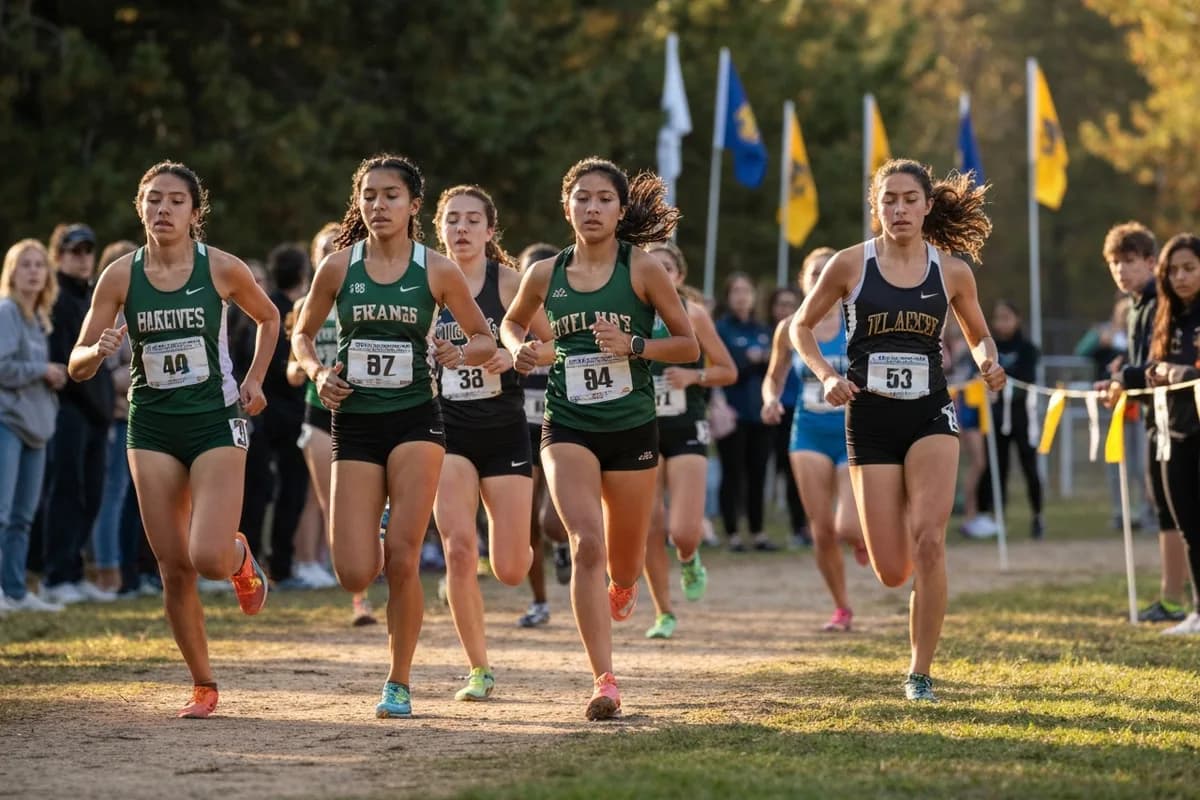 Junior Varsity Girls Cross Country vs Crestwood High School at Peregrine Field.