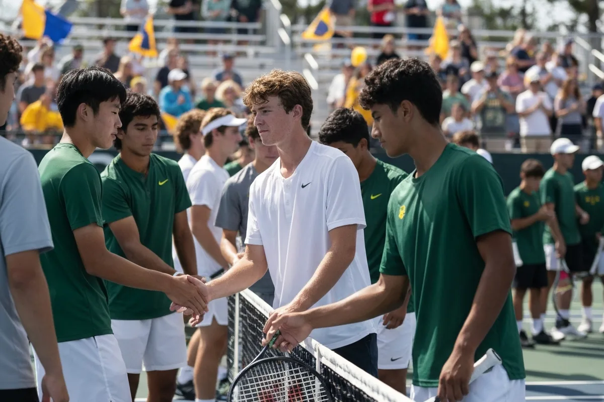 Junior Varsity Boys Tennis vs Mesa Verde High School at Peregrine Field.