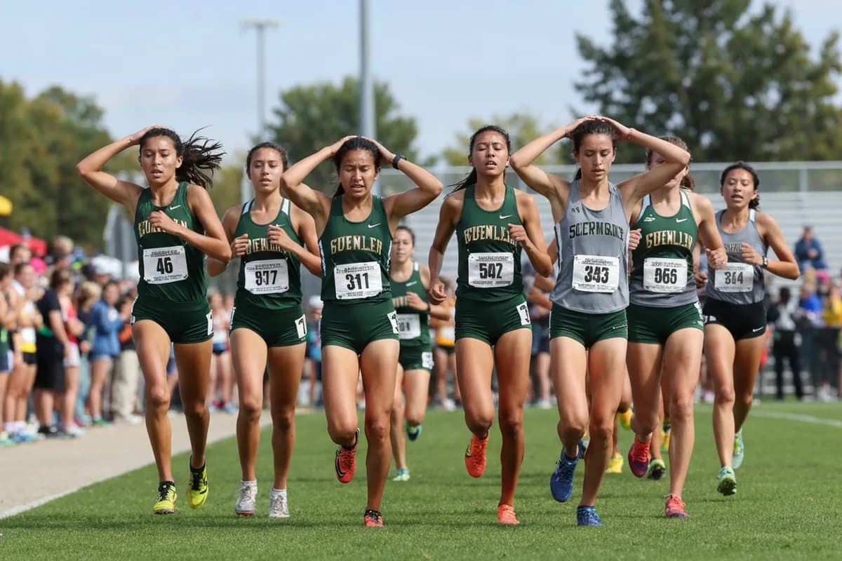 Varsity Girls Cross Country vs River Oaks Academy at Peregrine Field.