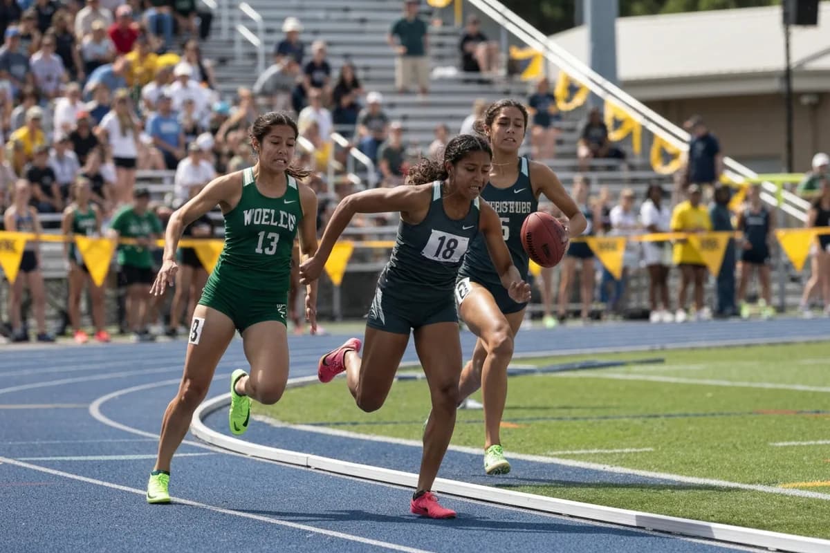 Junior Varsity Girls Track & Field vs Timber Creek High School at Peregrine Field.