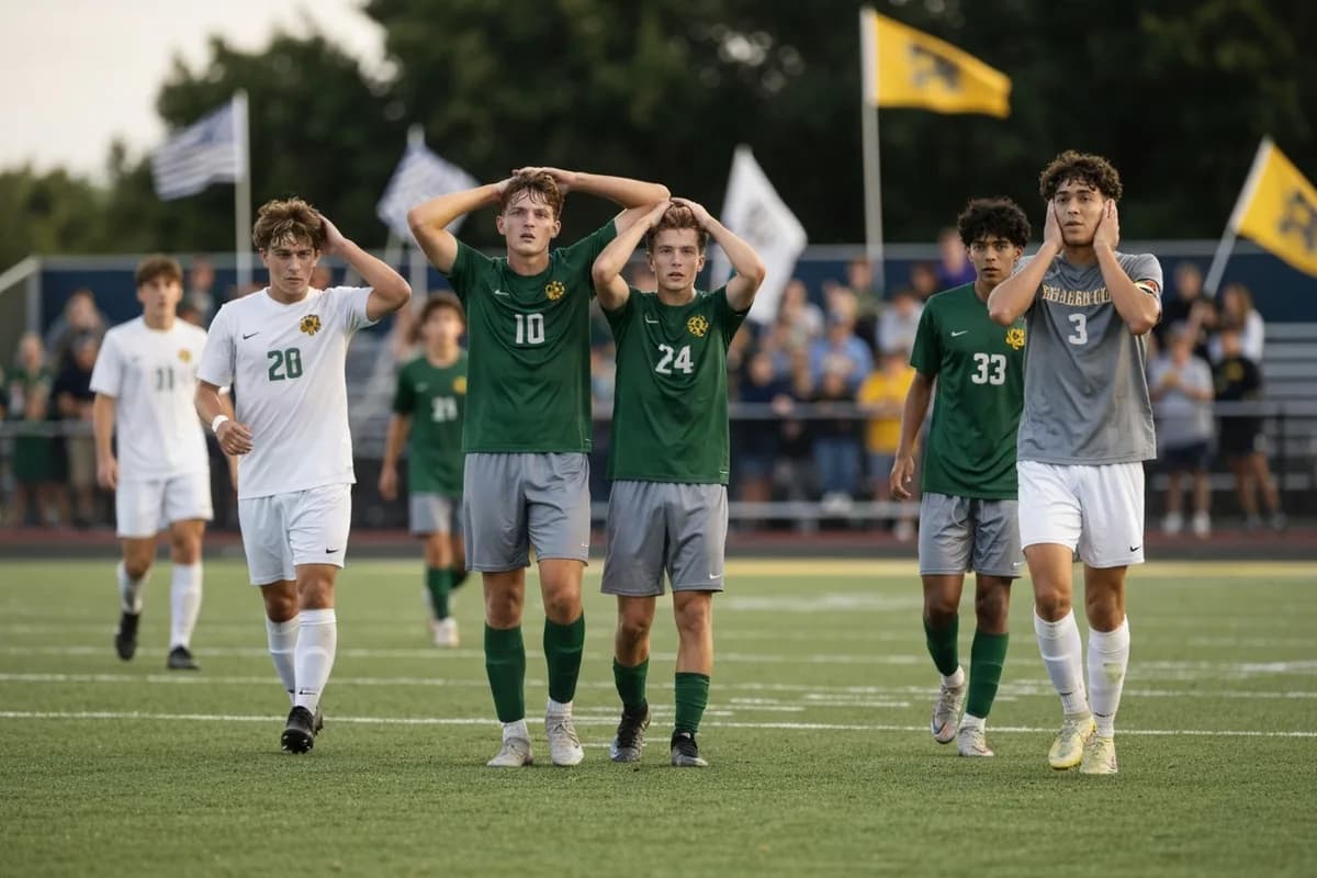 Junior Varsity Boys Soccer vs River Oaks Academy.