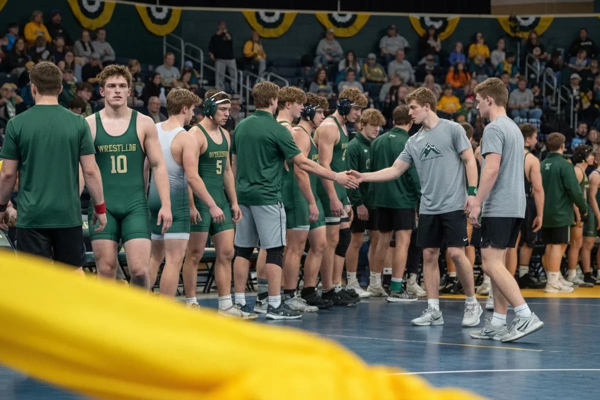 Varsity Boys Wrestling vs Crestwood High School.