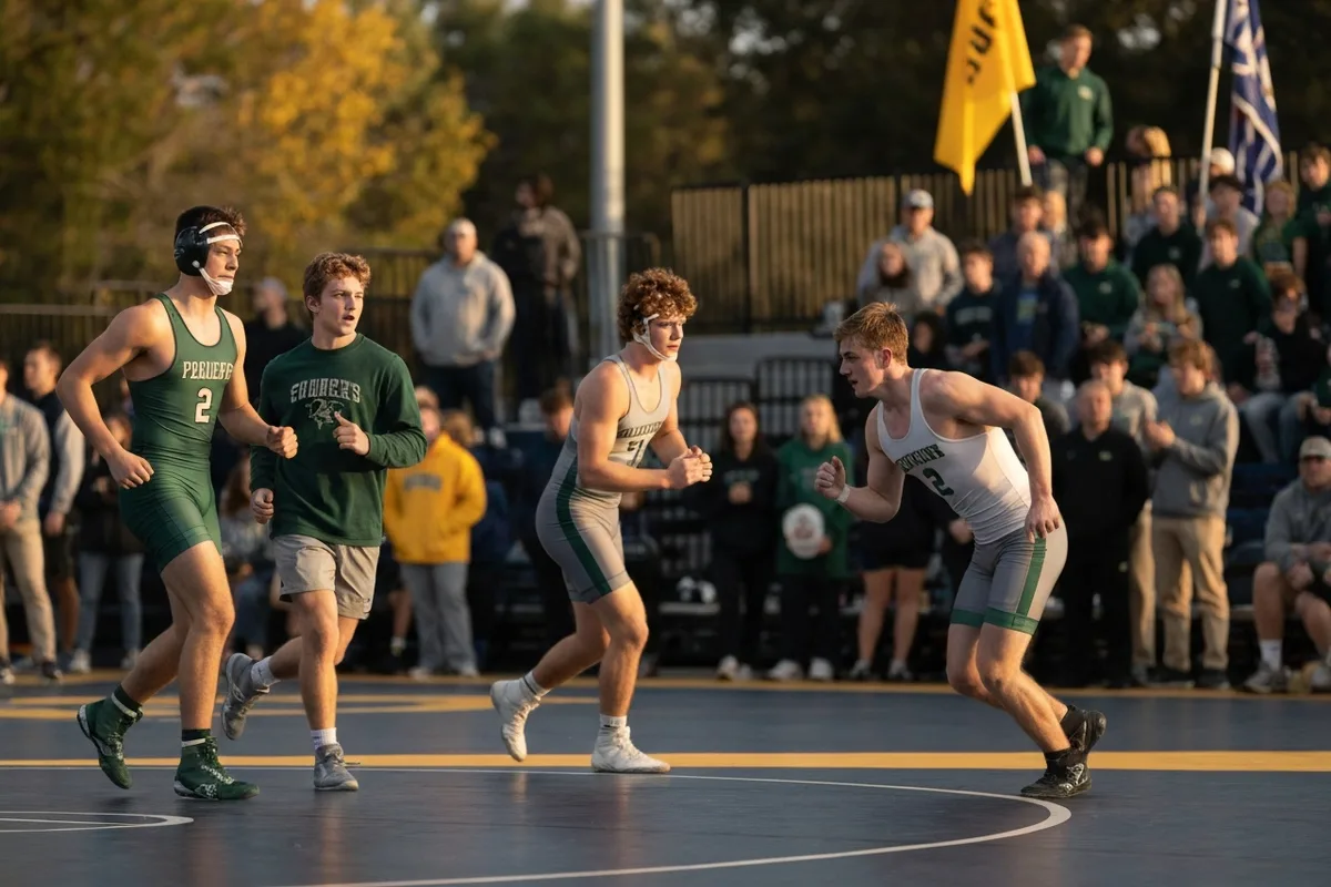 Junior Varsity Boys Wrestling vs Hawk Mountain Academy at Peregrine Field.