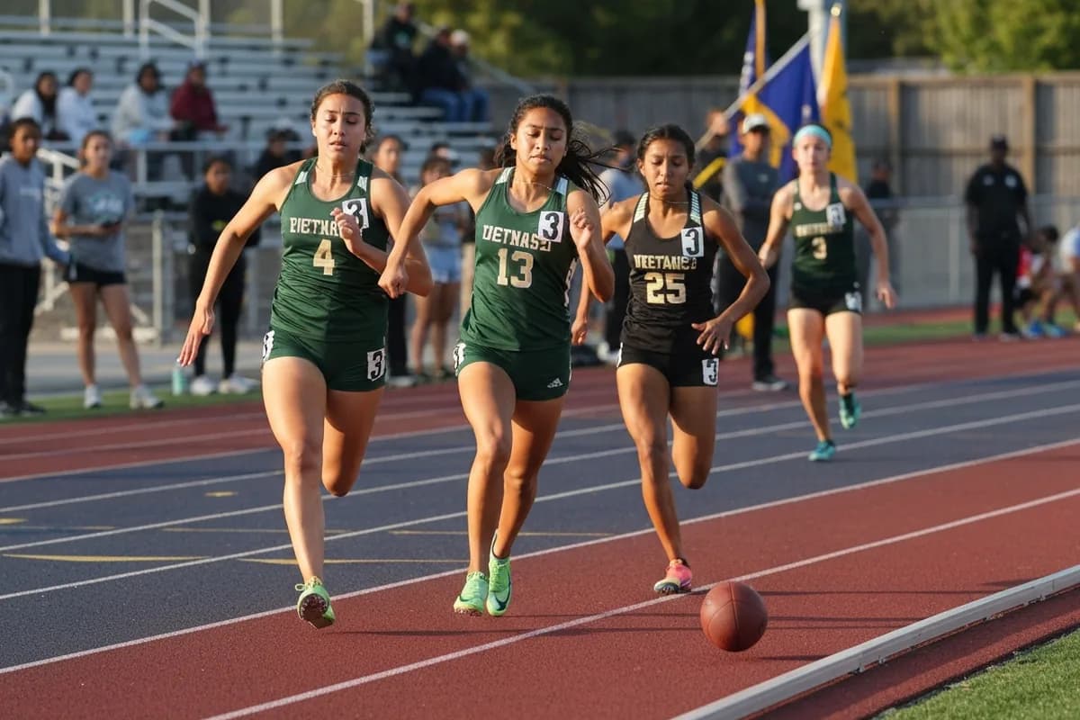 Varsity Girls Track & Field vs Liberty Hill High School at Peregrine Field.