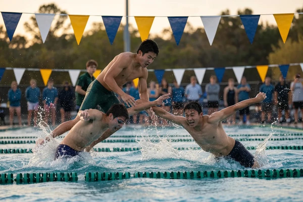 Varsity Boys Swimming vs Sunridge High School Photos photo 2