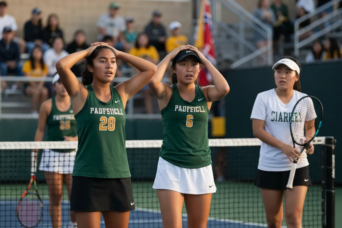 Varsity Girls Tennis vs Westlake High School at Peregrine Field.