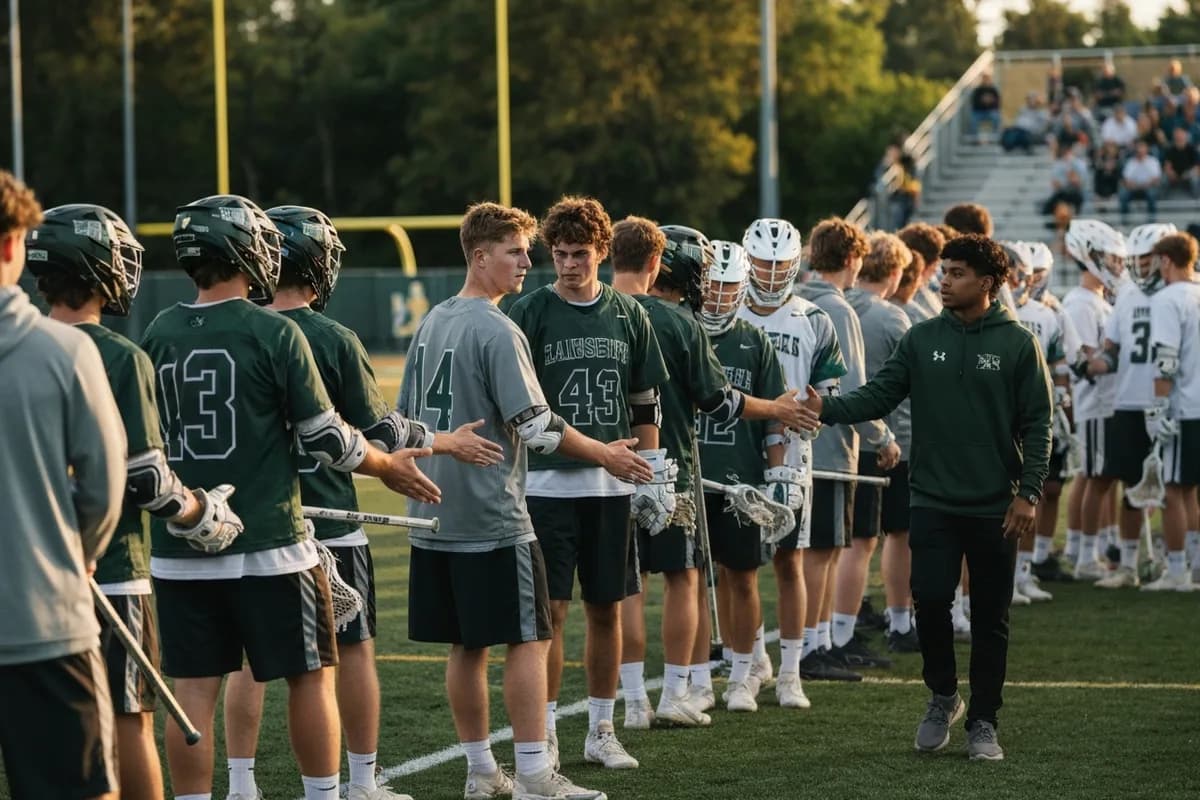 Varsity Boys Lacrosse vs Ridgeview High School at Peregrine Field.