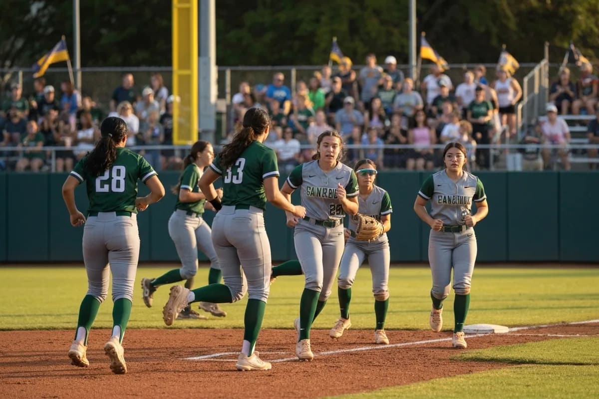 Varsity Girls Softball vs Lake Travis High School at Peregrine Field.