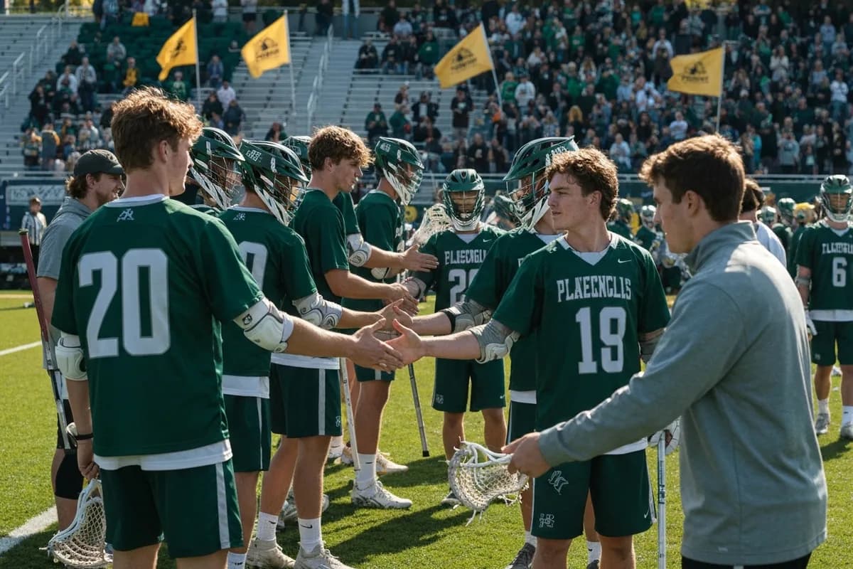 Varsity Boys Lacrosse vs Frontier High School at Peregrine Field.