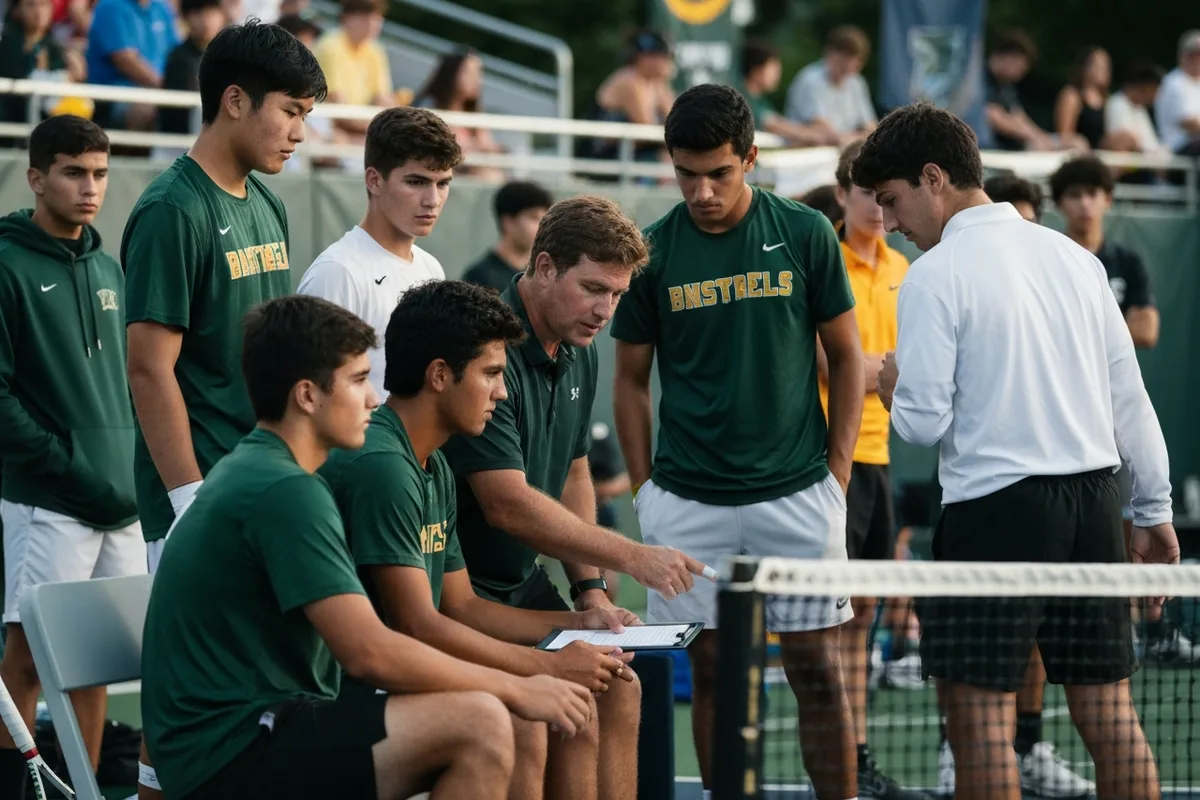 Junior Varsity Boys Tennis vs Liberty Hill High School at Peregrine Field.
