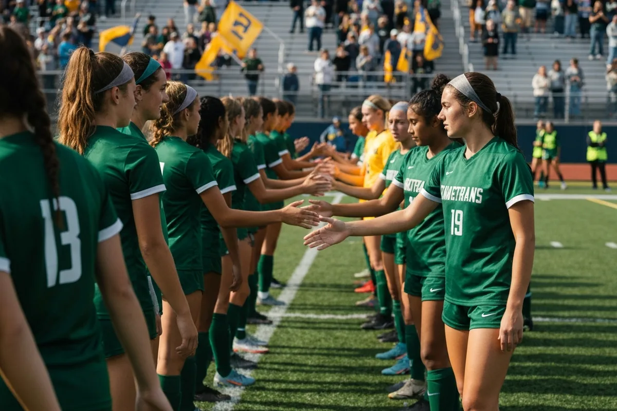 Varsity Girls Soccer vs River Oaks Academy at Peregrine Field.